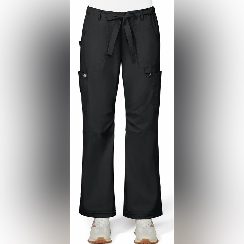 Koi Women’s Lindsey Twill Drawstring Cargo Pants, Size: Small, Color: Black